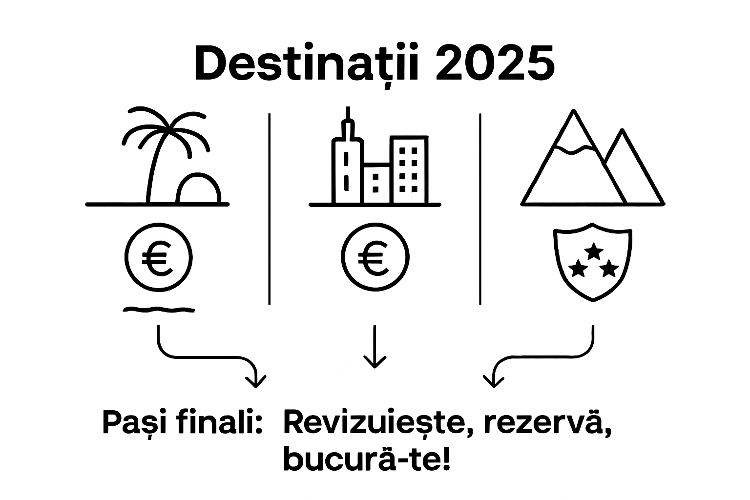 Infografic: Trei destinații de vacanță puse față &icirc;n față